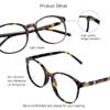 VisionGlobal Blue Light Blocking Glasses for Women/Men, Anti Eyestrain, Stylish Oval Frame, Anti Glare (Yellow Tortoise, +1.25 Magnification) view 2