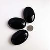 Bacatgem Natural Black Obsidian Oval Palm Pocket Healing Crystal Massage Spa Energy Stone,Healing Crystal for Therapy Geometry Chakra Balancing view 3