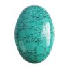 Bacatgem Synthetic Green Howlite Turquoise Oval Palm Pocket Healing Crystal Massage Spa Energy Stone,Healing Crystal for Therapy Geometry Chakra Balancing view 1