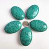 Bacatgem Synthetic Green Howlite Turquoise Oval Palm Pocket Healing Crystal Massage Spa Energy Stone,Healing Crystal for Therapy Geometry Chakra Balancing view 3