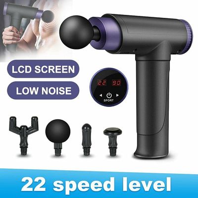 20 Speed Deep Tissue Muscle Vibrating Massage Gun Massager (Blue)