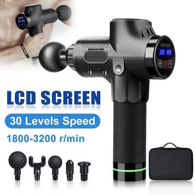 20 Speed Deep Tissue Muscle Vibrating Massage Gun Massager (Black)