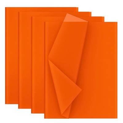 28 Sheets of Tissue Paper 50 x 70 cm Orange