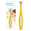 Frida Baby Triple-Angle Toothhugger Training Toddler Toothbrush | Toddler Toothbrush 2 Years and Up, Cleans All Sides at Once | Yellow view 1