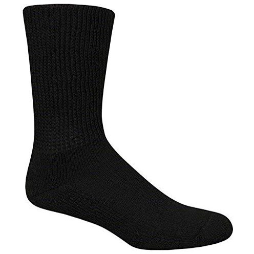 Active Pro DIABETIC SOCKS (9-11) CREW BLACK 3 Pair