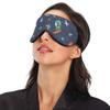 ALAZA Astronaut Tyrannosaurus Dinosaur Rex Sleep Mask for Women Men Blackout Cooling Funny Eye Mask for Sleeping with Elastic Strip view 3