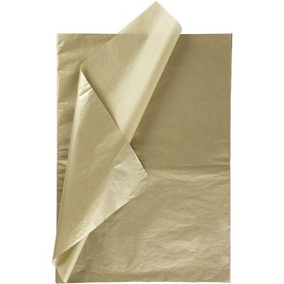 28 Sheets of Tissue Paper 50 x 70 cm Gold