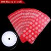 Boao 100 Pcs Christmas Cellophane Treat Bags Snowflake Goodie Candy Bag with Ribbon for Winter Holiday Christmas Party Supplies(Red Bag with White Ribbon) view 2