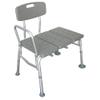 VERYKE Medical Stool Bathroom Chair Adjustable Height Safety Shower Tub Aluminium Alloy Bath Bench with Back & Handle, Gray view 1