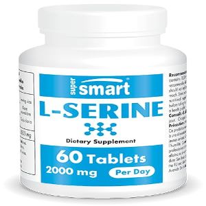 Supersmart - L-Serine Supplement 2000mg per Day (Easy-to-Take) - Amino Acids Supplement | Non-GMO & Gluten Free - 60 Tablets