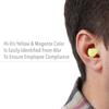 Howard Leight by Honeywell - R-01205 Laser Lite High Visibility Disposable Foam Earplugs, Yellow view 2
