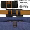 Classic Premium Pouch Case with Belt Clip for Freestyle Libre 2 (Continuous Glucose Monitors) (H1-Black) view 3