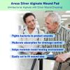 Areza Silver Calcium Alginate Antibacterial Wound Dressing Pads  Sterile, Non-Stick, Highly Absorbent; for Wound Drainage & Infection Risk (4.254.25, 10-Pack per Box), 1 Box view 3