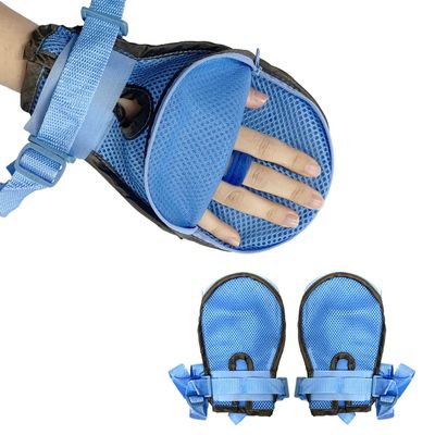 Hands Restraint Mittens for Dementia - Elderly Finger Control Mitt Padded Protector, Patients Bed Anti-Catch Hand Protection, Soft & Skin-Friendly, 1 Pair (M)