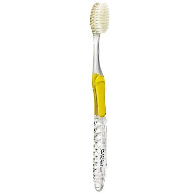 Solodent Toothbrush Ultra Soft, Silver for Sensitive Teeth and Gums (Pack of 1) Colors May Vary