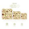 Bee's Wrap Vegan Beeswax Wraps for Food - 3 Pack of Assorted Beeswax Wraps - Small, Medium & Large Wrap - Made in USA Reusable Natural Food Wrap - Meadow Magic Print view 2