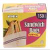 [48 Pack] Disposable Plastic Resealable Sandwich Bags - Food Storage Kosher Grip N Zip Bags - Great for Snacks, Food Prep, Travel, Meal Prep, School, Home, Office (150 Per Box) view 1