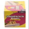 [48 Pack] Disposable Plastic Resealable Sandwich Bags - Food Storage Kosher Grip N Zip Bags - Great for Snacks, Food Prep, Travel, Meal Prep, School, Home, Office (150 Per Box) view 2