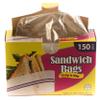 [48 Pack] Disposable Plastic Resealable Sandwich Bags - Food Storage Kosher Grip N Zip Bags - Great for Snacks, Food Prep, Travel, Meal Prep, School, Home, Office (150 Per Box) view 3