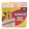 [24 Pack] Disposable Plastic Resealable Sandwich Bags - Food Storage Kosher Grip N Zip Bags - Great for Snacks, Food Prep, Travel, Meal Prep, School, Home, Office (150 Per Box) view 1