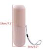 LONG TAO 4 Pcs Travel Toothbrush Case Portable Toothbrush Storage Box Toothbrush Travel Containers Wash Cup Holder Organizer for Trips and Daily Use (Green, Grey,Pink,White) view 2