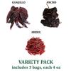 3 Pack Chile Ancho, Chile Guajillo Descolado and Chile de Arbol. Dried Chile Seco Peppers. 12 Oz Total of Authentic Mexican Flavours. view 2