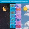 Weekly Pill Organizer 2 Times a Day, Zumd Pill Box 7 Day with Cute Quilted Fabric Zipper Case, Travel Pill Case Am Pm for Vitamin Medicine Organizer view 2