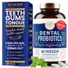 Oral Probiotics for Teeth and Gums - 3BN CFU Lactobacillus Salivarius Acidophilus Rhamnosus Streptococcus - Bad Breath Treatment for Adults - 45 Chewable Mint Dental Probiotic Tablets for Women & Men view 1