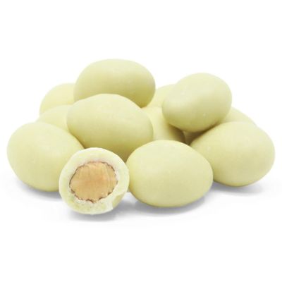 Gourmet White Chocolate Covered Almonds by Its Delish, 1 lb (16 Oz) Bag | White Milk Chocolate Coated Almond Nuts, Kosher Dairy