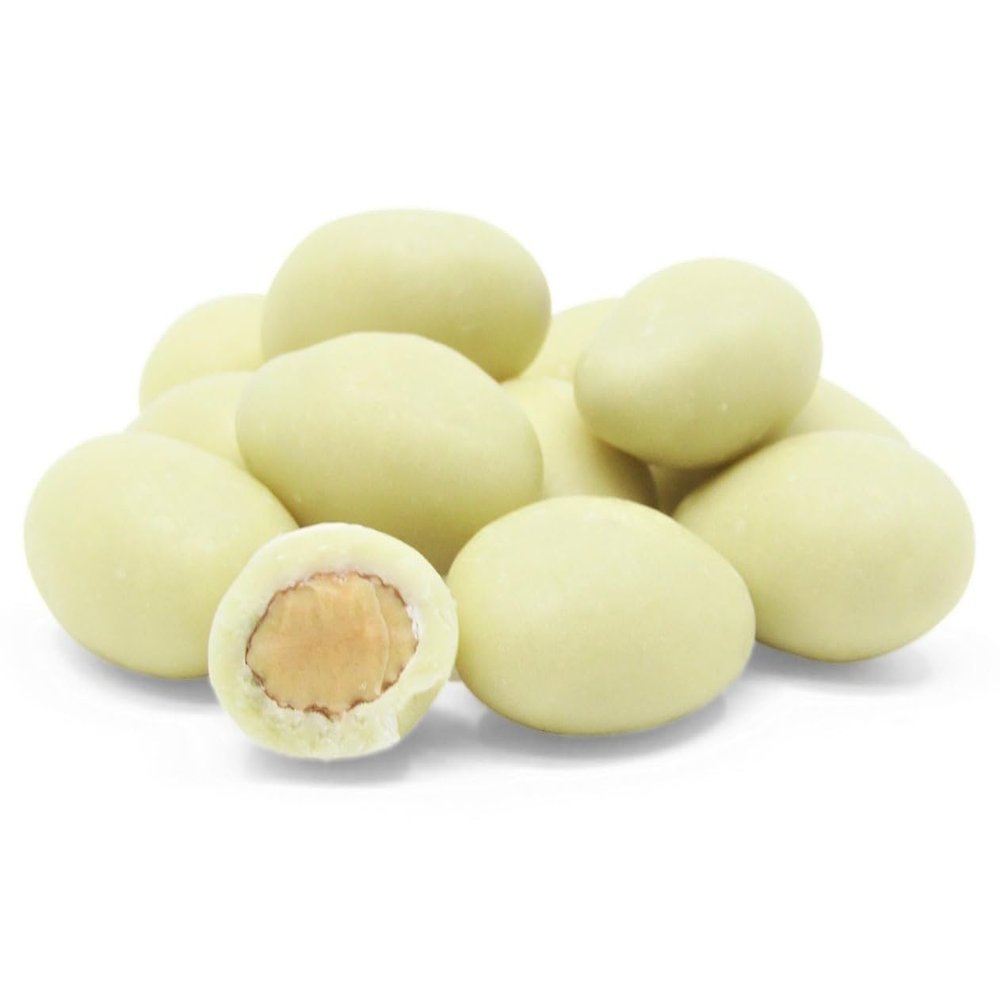 Gourmet White Chocolate Covered Almonds by Its Delish, 1 lb (16 Oz) Bag | White Milk Chocolate Coated Almond Nuts, Kosher Dairy
