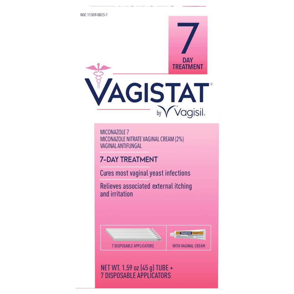 Vagisil Vagistat 7 Day Yeast Infection Treatment for Women, Helps Relieve External Itching and Irritation, Contains 2% External Miconazole Nitrate Cream & 7 Disposable Applicators (Pack of 1)