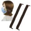 2Pack Muryobao Elastic Face Mask Lanyard, Adjustable Mask Extender Strap, Relieve Ear Pressure, Handy Facemasks Holder, Extension, Comfortable Around The Head, Ear Saver for Men Women Kids Brown view 1
