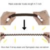 2Pack Muryobao Elastic Face Mask Lanyard, Adjustable Mask Extender Strap, Relieve Ear Pressure, Handy Facemasks Holder, Extension, Comfortable Around The Head, Ear Saver for Men Women Kids Brown view 4
