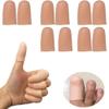 Gel Finger Protectors Finger Caps Silicone Fingertips Protection - Finger Cots Great for Trigger Finger, Finger Arthritis, Finger Cracking and Other Finger Pain Relief(Nude, Medium) view 1