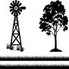 1/2 Sheet - Farm Silhouette Birthday - D24640 - 2D Edible Cake Cupcake Party Topper view 1