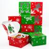 KALEFO 48 Pcs Christmas Cookie Boxes with Clear Window Bakery Gift Boxes for Holiday Cookies Cupcakes Treats Food Cardboard Pastry Container Xmas Party Favors Winter Supplies view 1