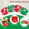 KALEFO 48 Pcs Christmas Cookie Boxes with Clear Window Bakery Gift Boxes for Holiday Cookies Cupcakes Treats Food Cardboard Pastry Container Xmas Party Favors Winter Supplies view 2