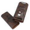 AMANCY Luxury 3 Holder Classy Black Brown Crocodile Pattern Leather Cigar Humidor Case Set with Lighter and Cutter - Great Cigar Gift Kit for men view 4
