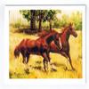2 Brown Horses Galloping Notecard Set - 6 Note Cards By Ruth Maystead view 1