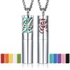 2PCS Essential Oil Diffuser Aromatherapy Rose & Leaf Pendant Necklace with 24 Inch Chain and 20 Felt Pads, Portable Perfume Locket Aromatherapy Jewelry Gift Set view 1