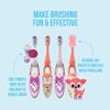 Jordan*  | Step 2 Kids Toothbrush | 3-5 Years, Soft Bristles, BPA Free,4 Pack | Pink view 3
