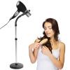 Hair Dryer Holder Stand, Height Adjustable, 360 Degrees Rotation, Removable Blow Dryer Bracket with Heavy Base for Bathroom Vanity Makeup Room view 1