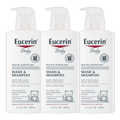 Awiaub Eucerin Baby Wash and Shampoo, 13.5 Ounce (Pack of 3)