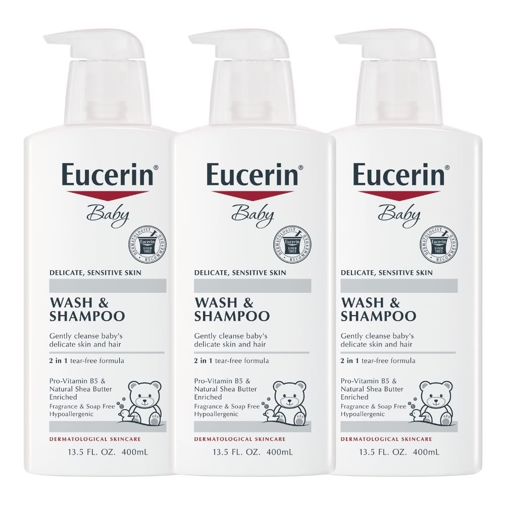 Awiaub Eucerin Baby Wash and Shampoo, 13.5 Ounce (Pack of 3)