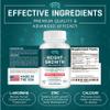 BIOTEQUELAB Height Growth Maximizer, Calcium, Vitamin D3 and Zinc Blend Pills, Bone Growth Supplement for Kids and Teens, Bone Strength, Density Support, GMO-Free, Gluten-Free, Made in USA, 60 Caps view 2