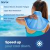 REVIX Ice Pack for Neck and Shoulders Upper Back Discomfort, Large Neck Ice Pack Wrap with Soft Plush Lining, Reusable Gel Cold Compress for Post-Workout Recovery, Blue view 3