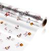NUOBESTY Christmas Cellophane Wrap Roll | 3 Mil Thickness Santa Claus Pattern Design Wrap Cellophane Cello Rolls for Christmas Baskets Arts Crafts (Christmas theme pattern) view 1