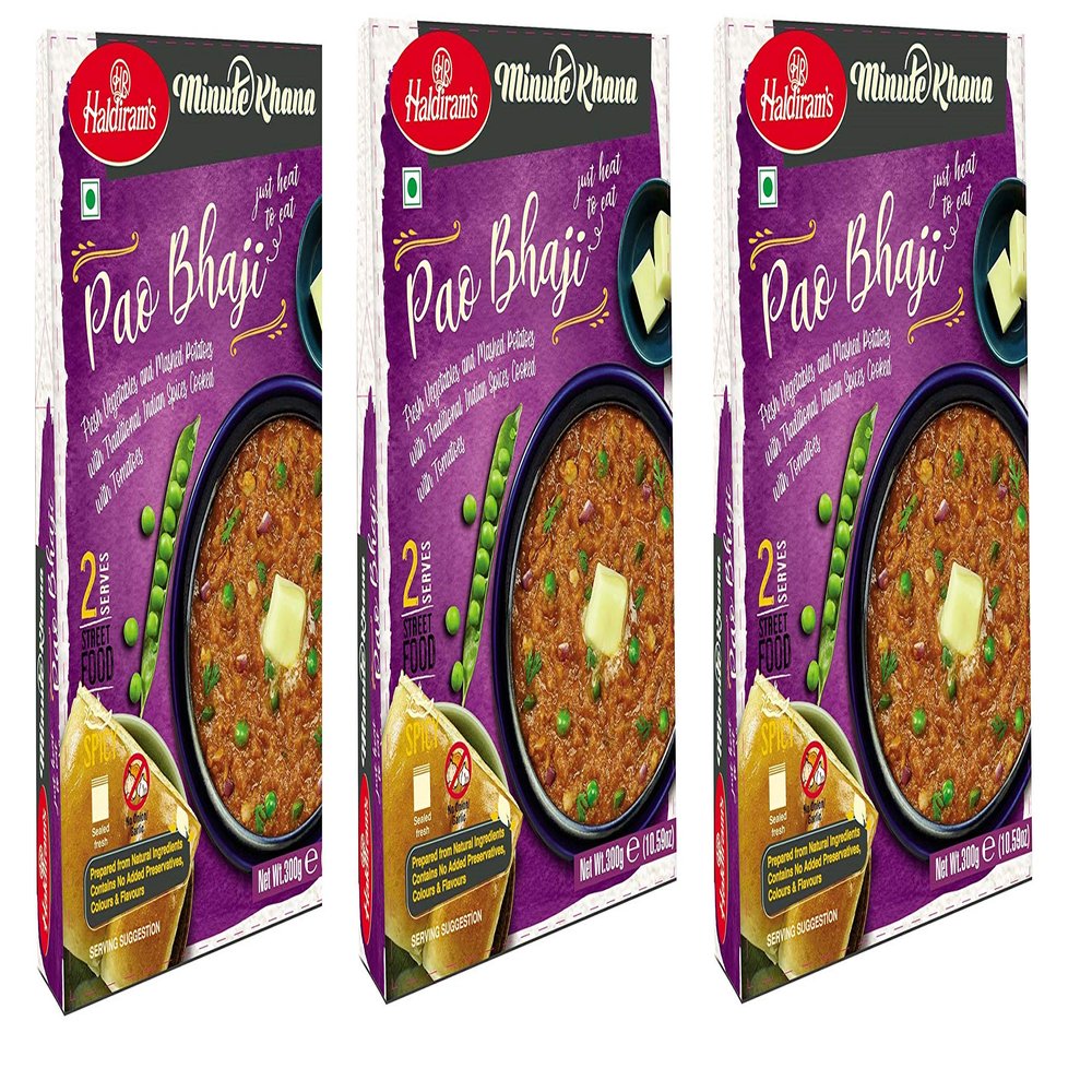 Haldirams Haldirams Ready to Eat Pao Bhaji (300 g) -Pack of 3