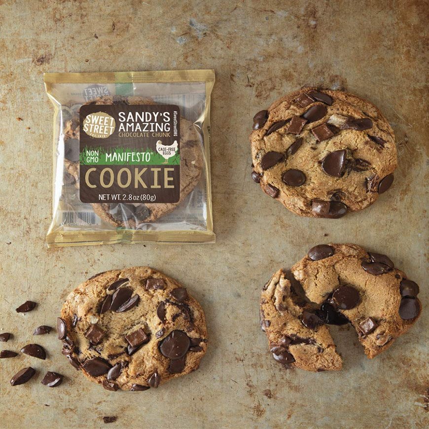Sweet Street Artisan Chocolate Chunk Cookies, 4.8 Ounce - 48 per case.