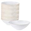 [16 OZ 40 Count] White Plastic Floral Design Party Soup bowls With Gold Rim Premium heavyweight Elegant Disposable Tableware Dishes view 1